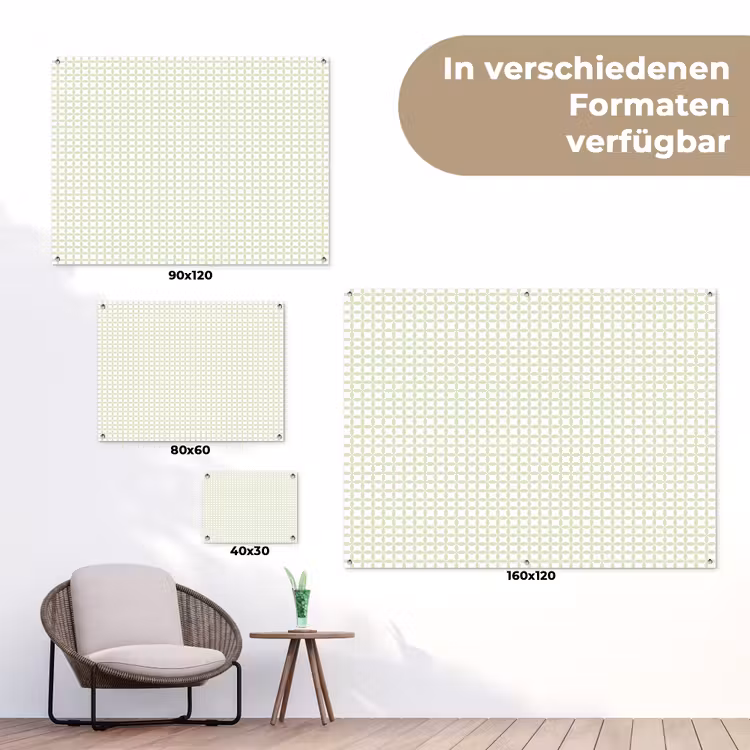 Gartenposter - Salbeigrün – Geometrisch – Kreise – Muster — 6