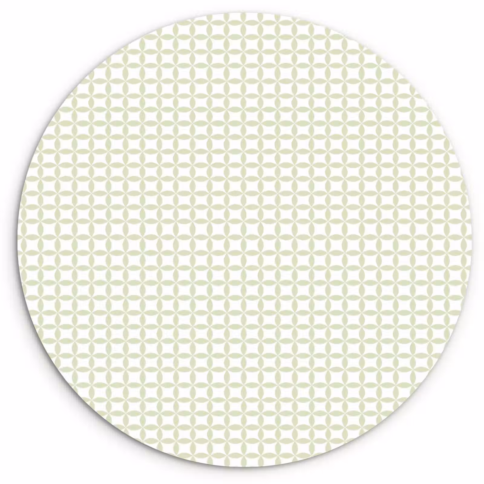 Glasbild Rund - Salbeigrün – Geometrisch – Kreise – Muster — 1