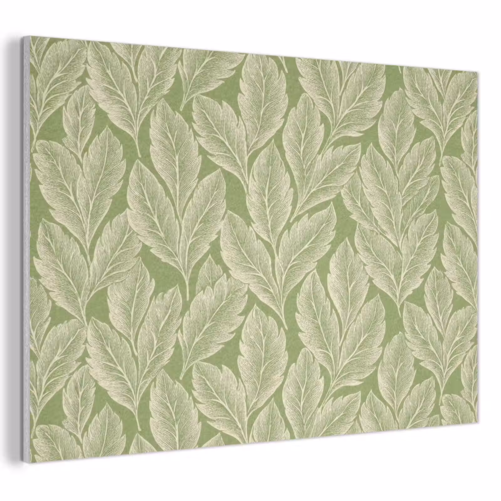 Akustikbild - Grün – Botanisch – Blätter – Vintage – Muster — 1