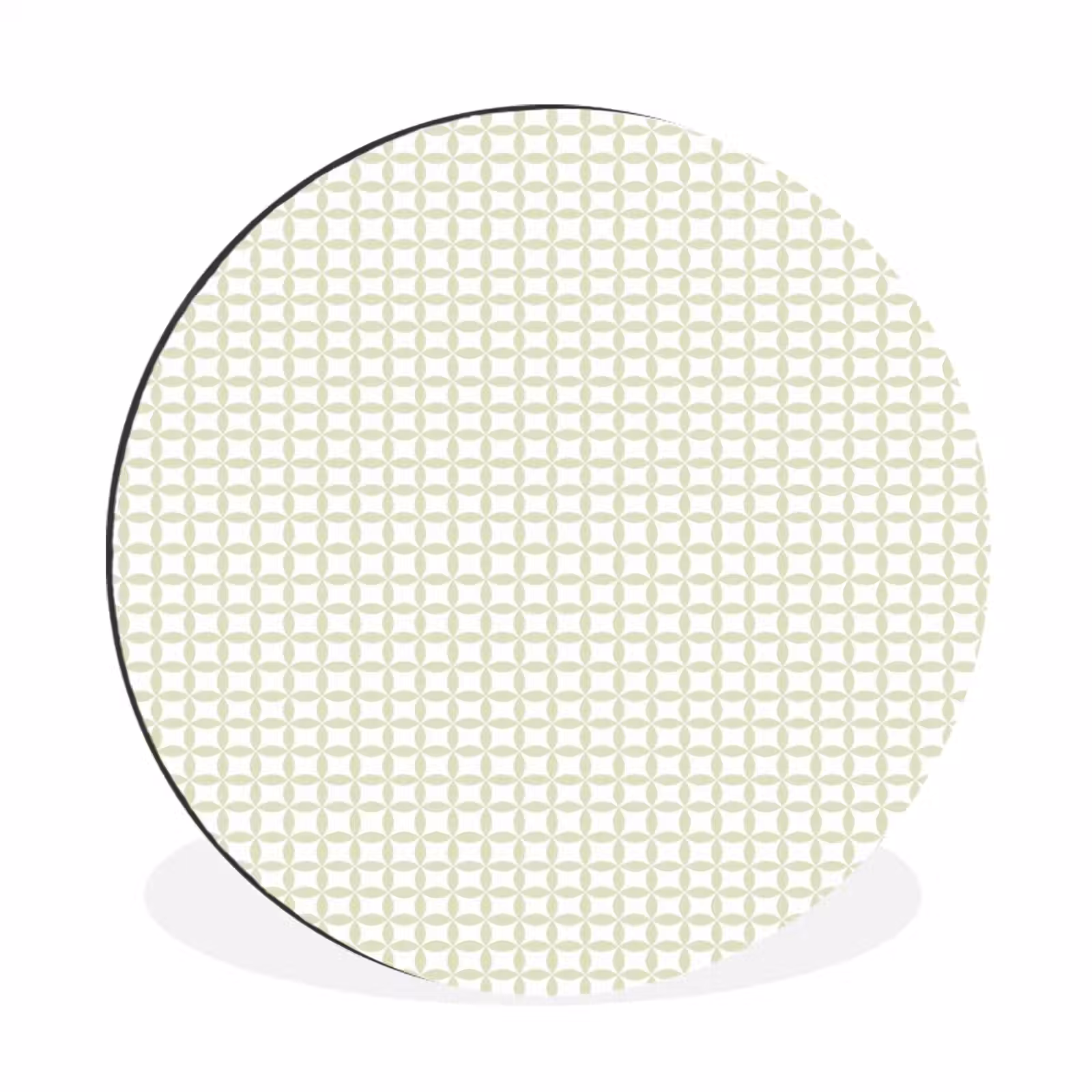 Alu-Dibond-Bild Rund - Salbeigrün – Geometrisch – Kreise – Muster — 1