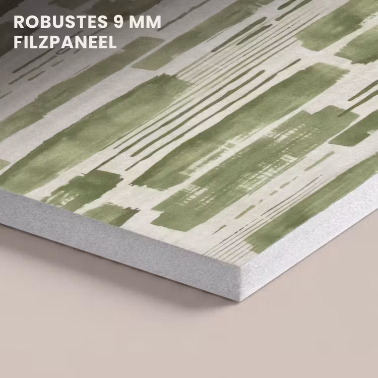 Akustikbild - Grün – Abstrakt – Pinselstriche – Leinen – Muster — 5