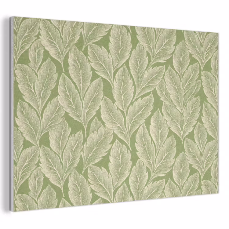 Akustikbild - Grün – Botanisch – Blätter – Vintage – Muster — 1