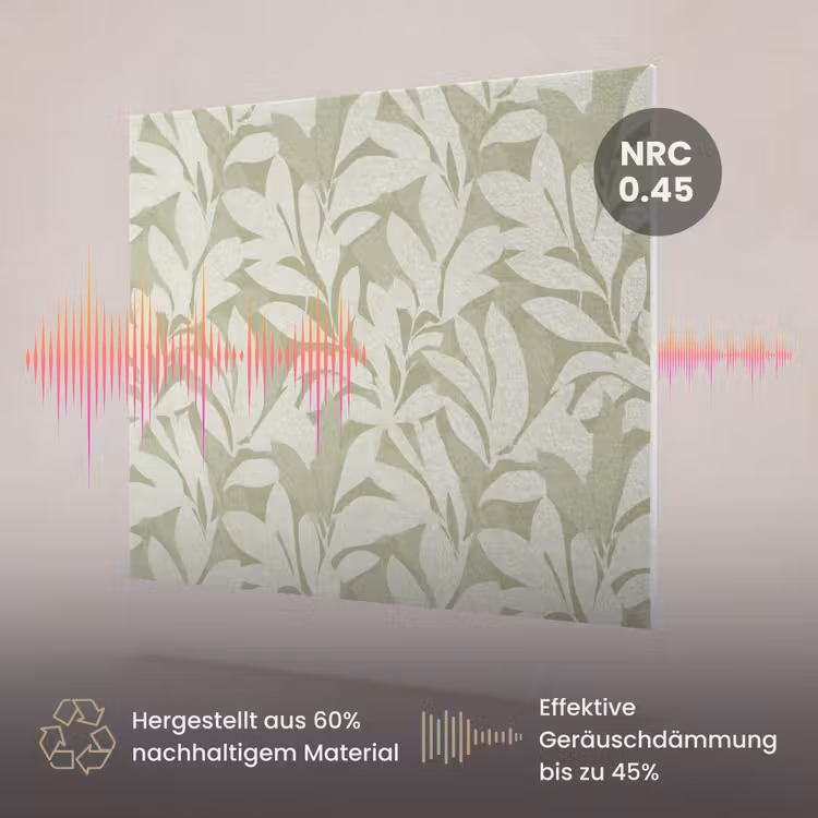 Akustikbild - Salbeigrün – Botanisch – Minimalistisch – Muster — 3