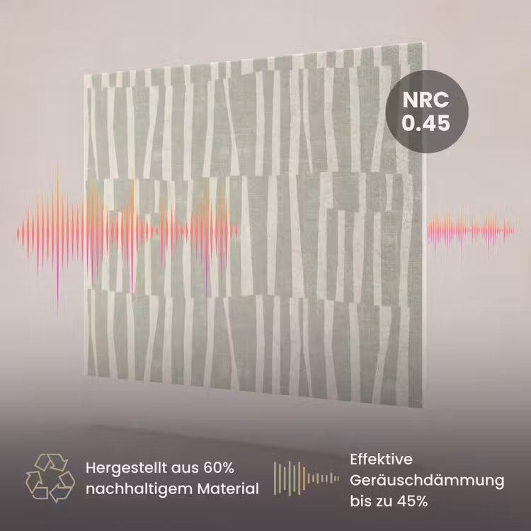 Akustikbild - Salbeigrün – Streifen – Geometrisch – Textur – Muster — 3