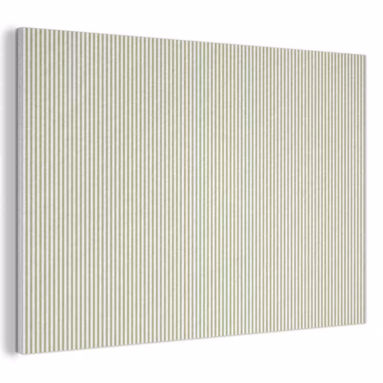 Akustikbild - Salbeigrün – Streifen – Minimalistisch – Muster — 1