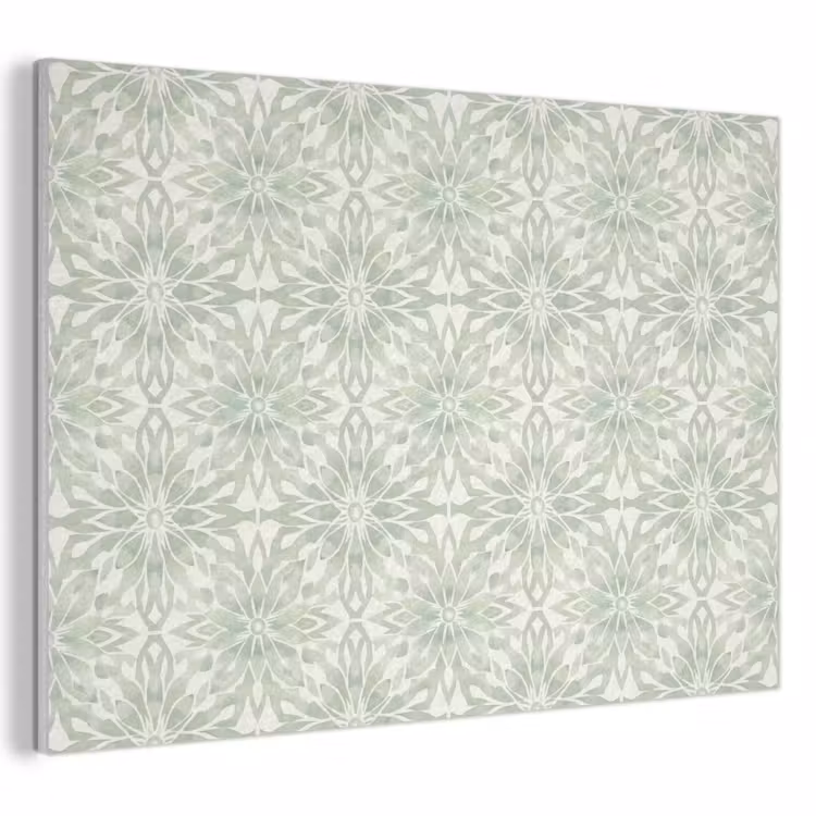 Akustikbild - Salbeigrün – Symmetrisch – Mandala – Ornament – Muster — 1