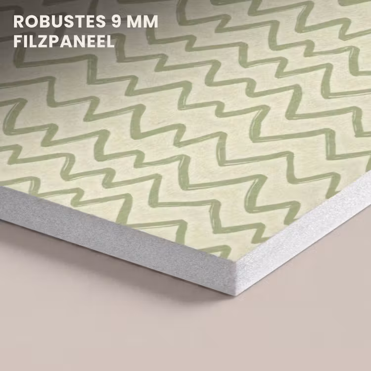 Akustikbild - Salbeigrün – Zickzack – Handgezeichnet – Muster — 5