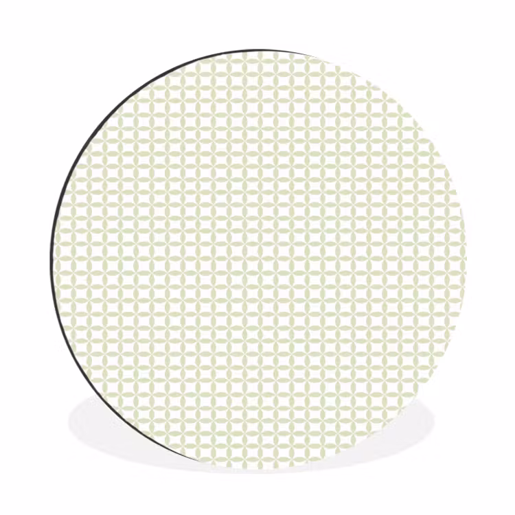 Alu-Dibond-Bild Rund - Salbeigrün – Geometrisch – Kreise – Muster — 1