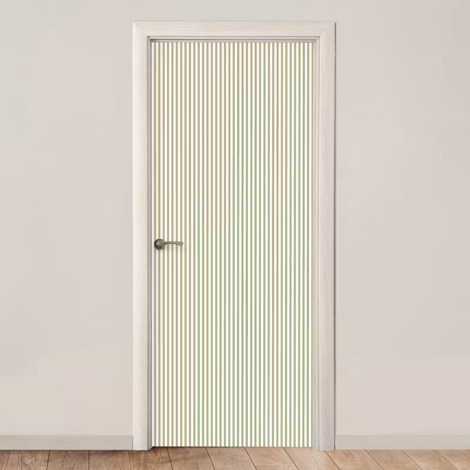 Türtapete - Salbeigrün – Streifen – Minimalistisch – Muster — 1