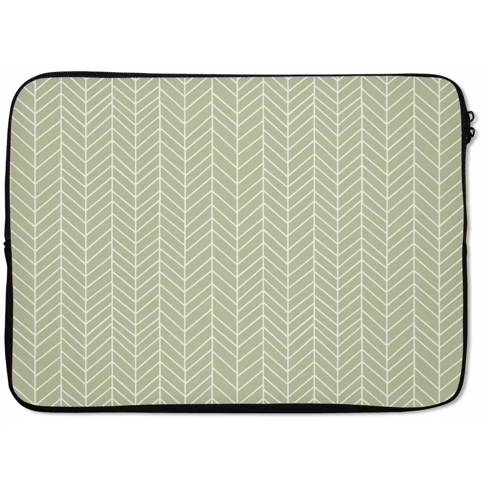 Laptop hülle - Salbeigrün – Fischgrät – Geometrisch – Muster — 1