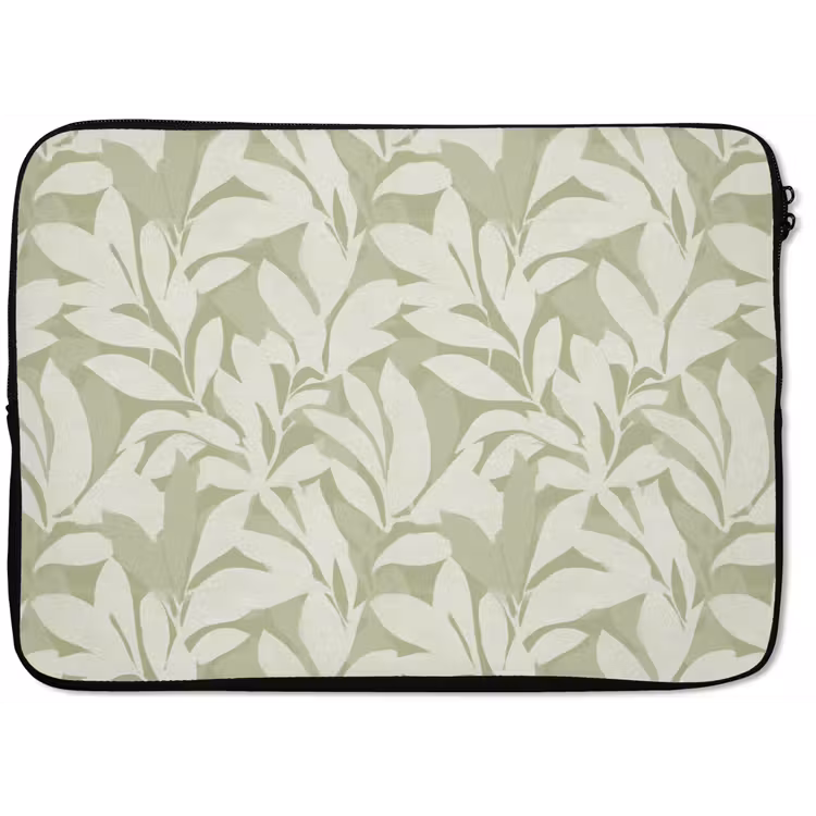 Laptop hülle - Salbeigrün – Botanisch – Minimalistisch – Muster — 1