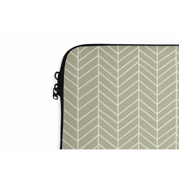 Laptop hülle - Salbeigrün – Fischgrät – Geometrisch – Muster — 5