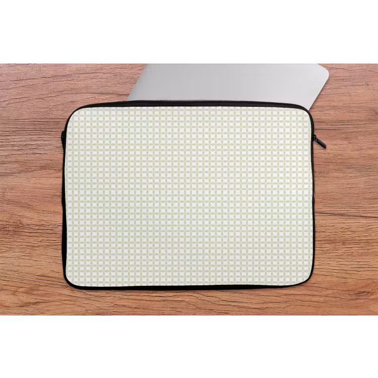 Laptop hülle - Salbeigrün – Geometrisch – Kreise – Muster — 2