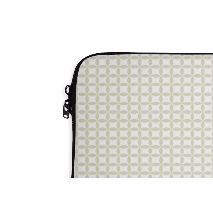 Laptop hülle - Salbeigrün – Geometrisch – Kreise – Muster — 5