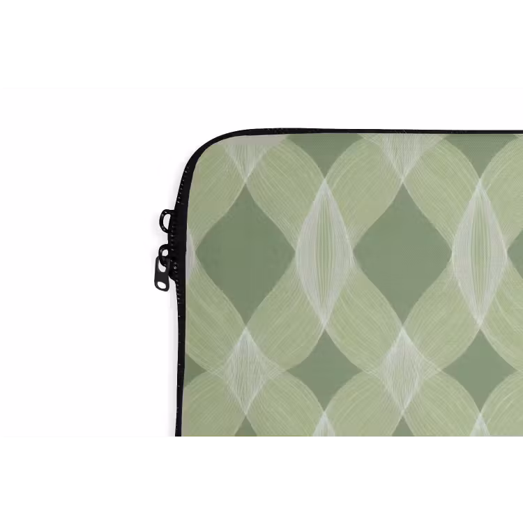 Laptop hülle - Salbeigrün – Geometrisch – Organisch – Gitterwerk – Muster — 5