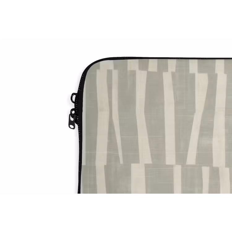 Laptop hülle - Salbeigrün – Streifen – Geometrisch – Textur – Muster — 5