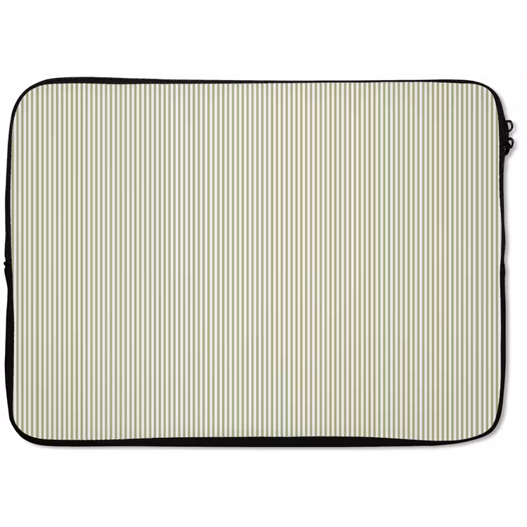 Laptop hülle - Salbeigrün – Streifen – Minimalistisch – Muster — 1