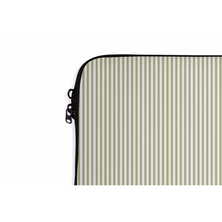 Laptop hülle - Salbeigrün – Streifen – Minimalistisch – Muster — 5