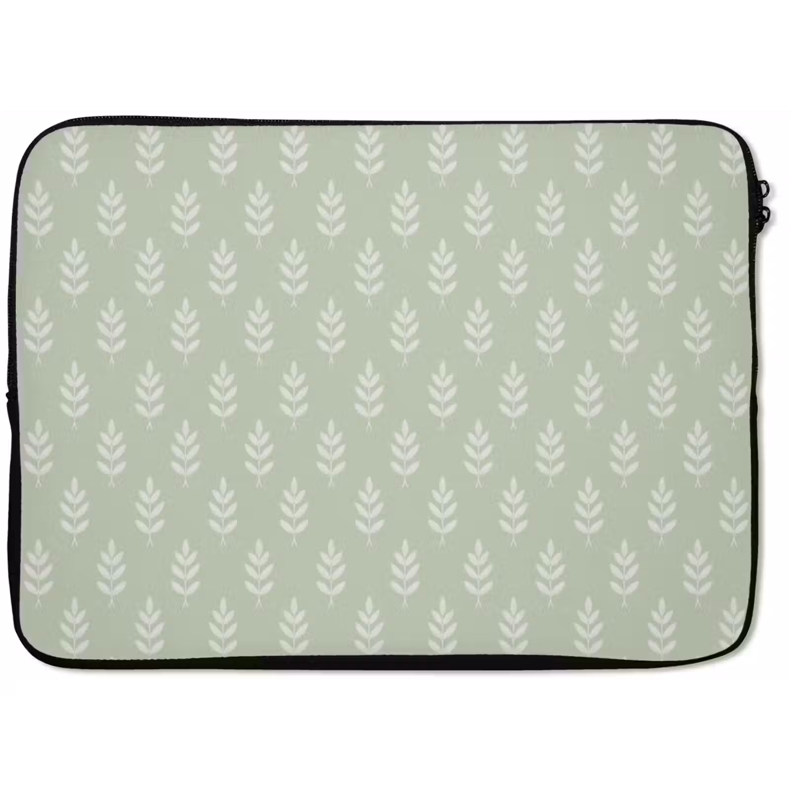 Laptop hülle - Salbeigrün – Botanisch – Zweige – Minimalistisch – Muster — 1
