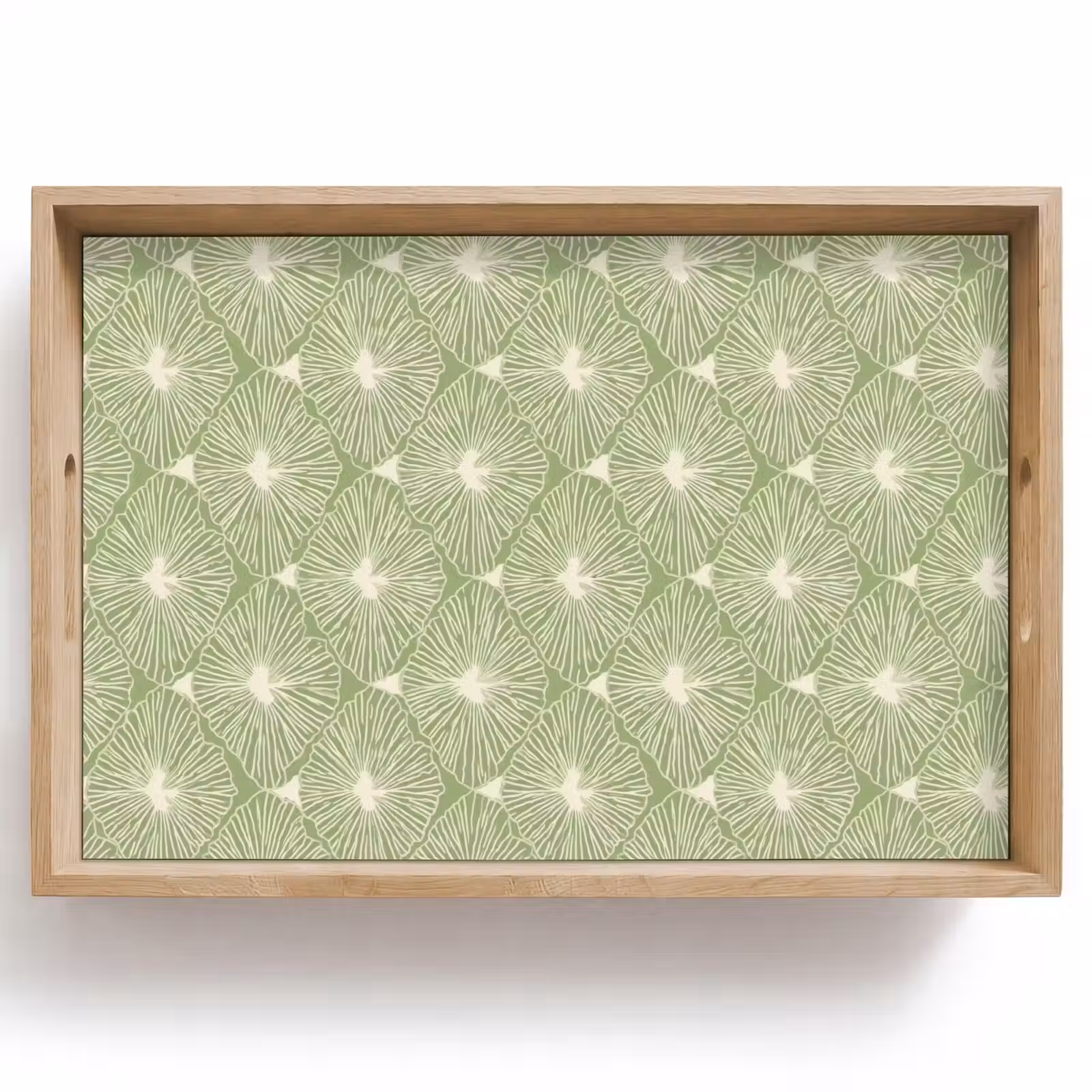 Tablett - Salbeigrün – Botanisch – Rauten – Organisch – Muster — 1