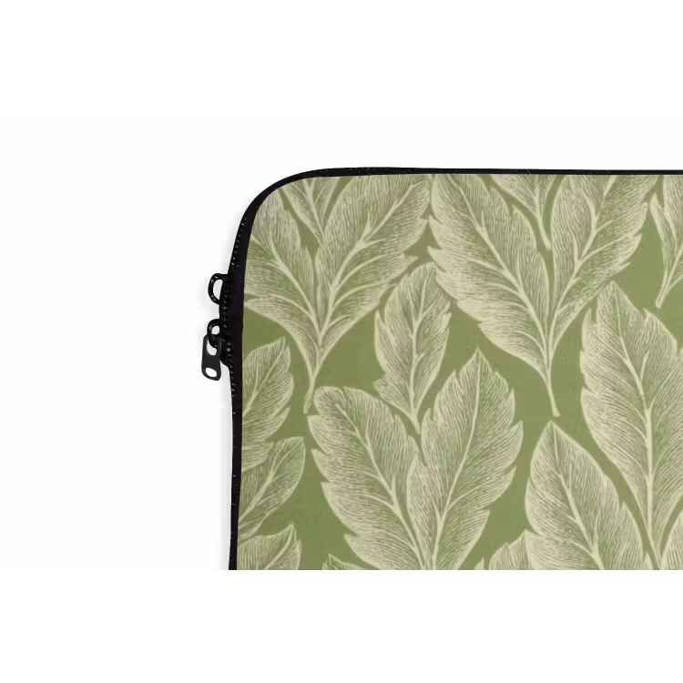 Laptop hülle - Grün – Botanisch – Blätter – Vintage – Muster — 5