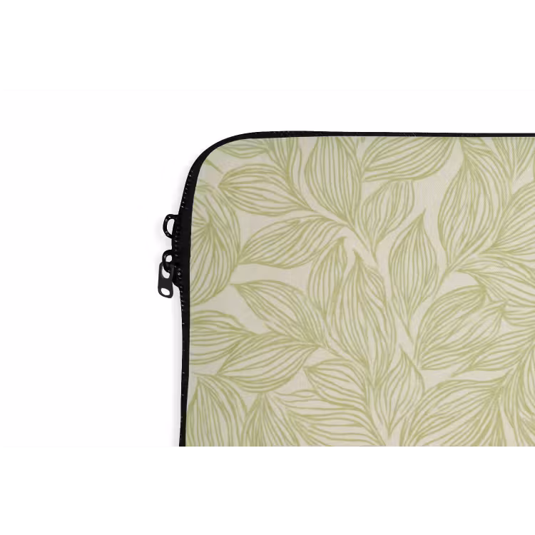 Laptop hülle - Salbeigrün – Botanisch – Blätter – Handgezeichnet – Muster — 5