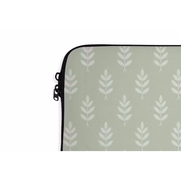 Laptop hülle - Salbeigrün – Botanisch – Zweige – Minimalistisch – Muster — 5