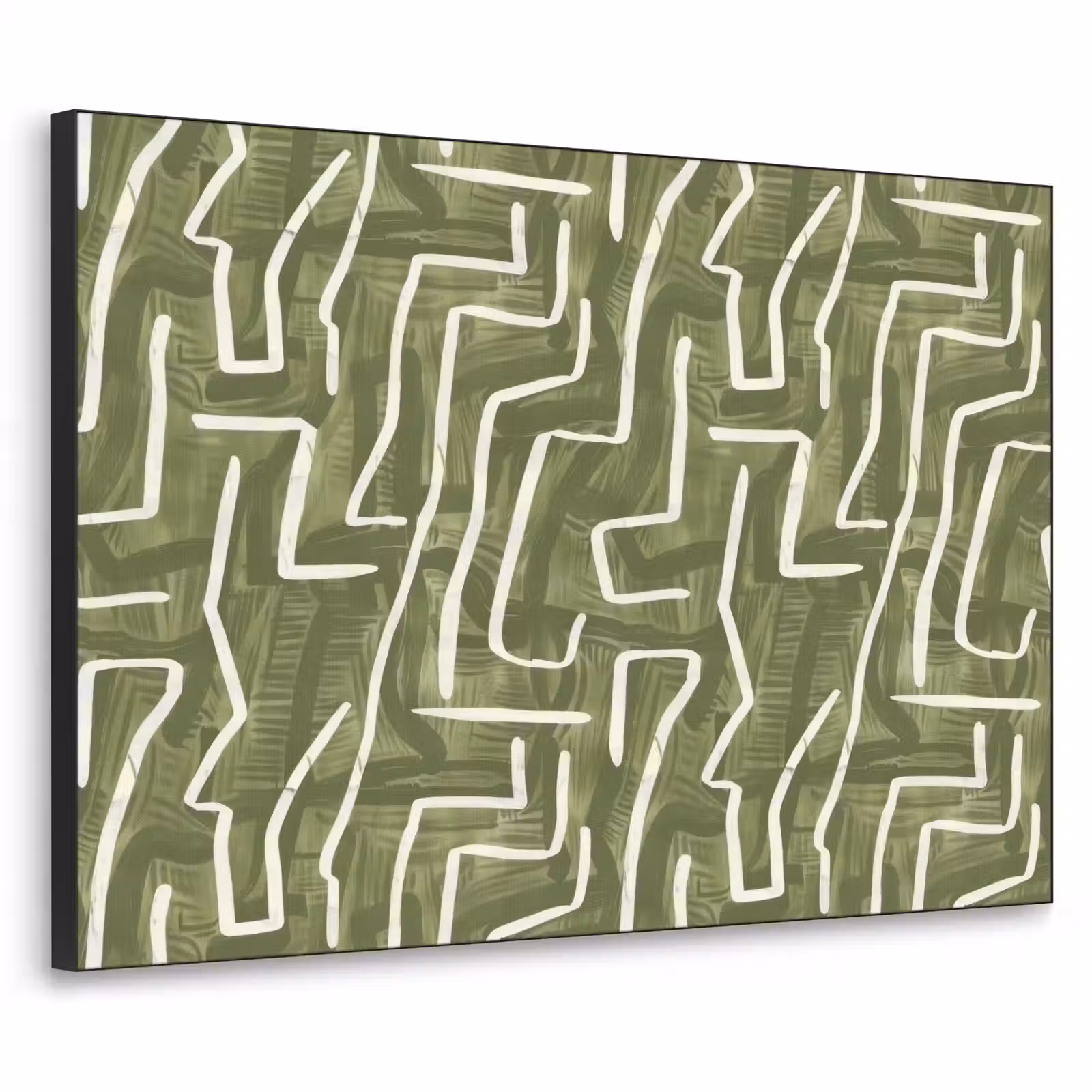 Art Frame - Grün – Abstrakt – Pinselstriche – Muster — 1