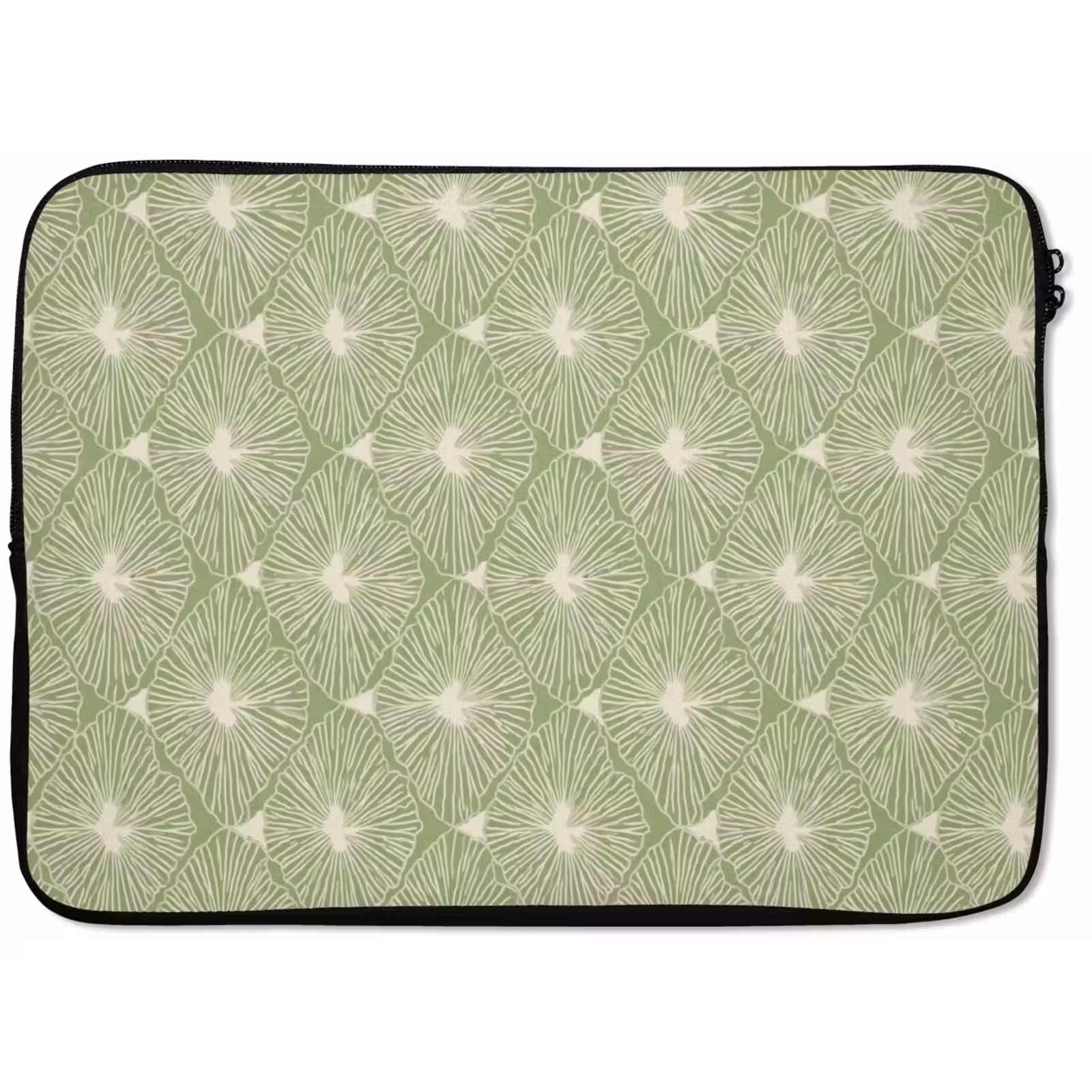 Laptop hülle - Salbeigrün – Botanisch – Rauten – Organisch – Muster — 1