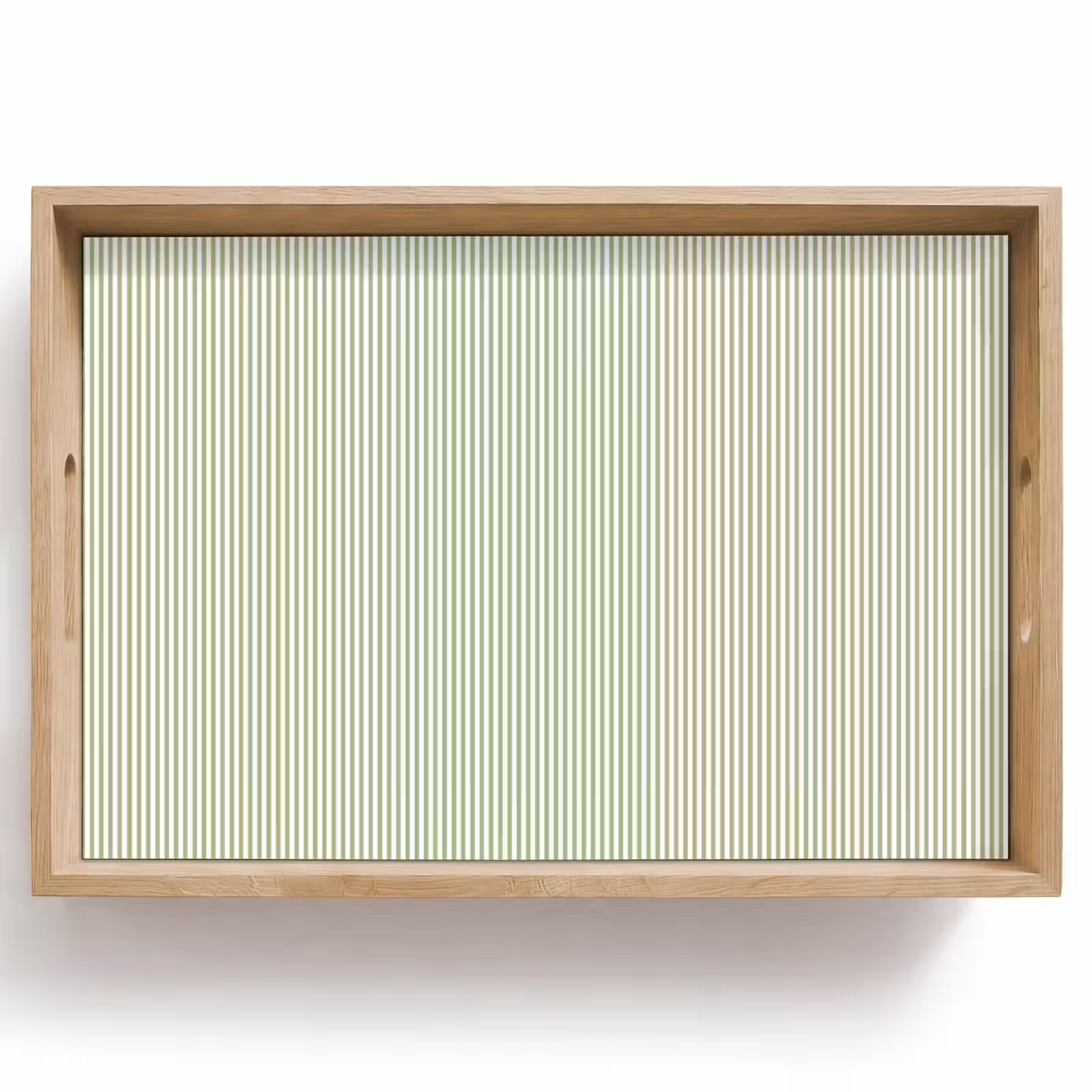 Tablett - Salbeigrün – Streifen – Minimalistisch – Muster — 1