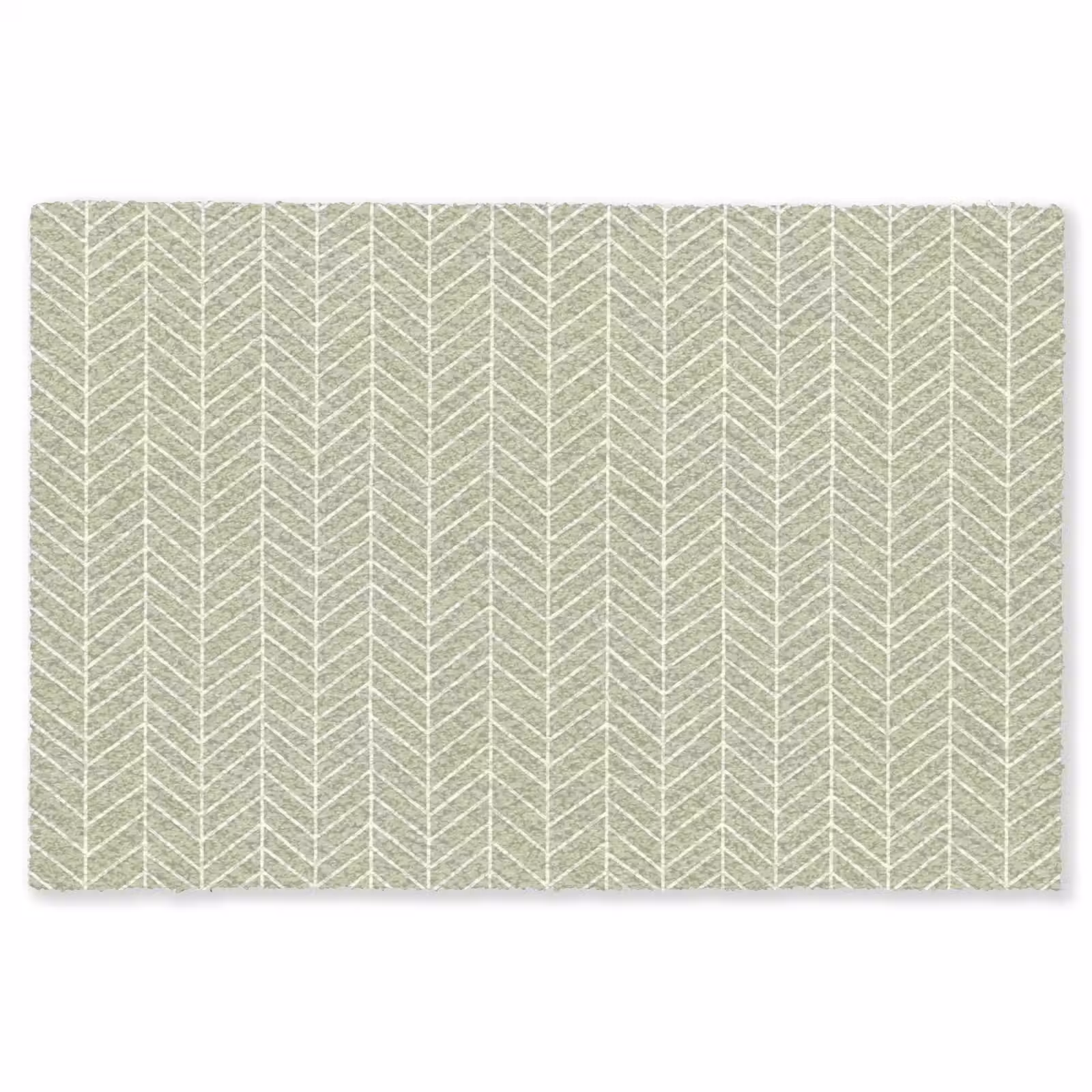 Teppich - Salbeigrün – Fischgrät – Geometrisch – Muster — 1
