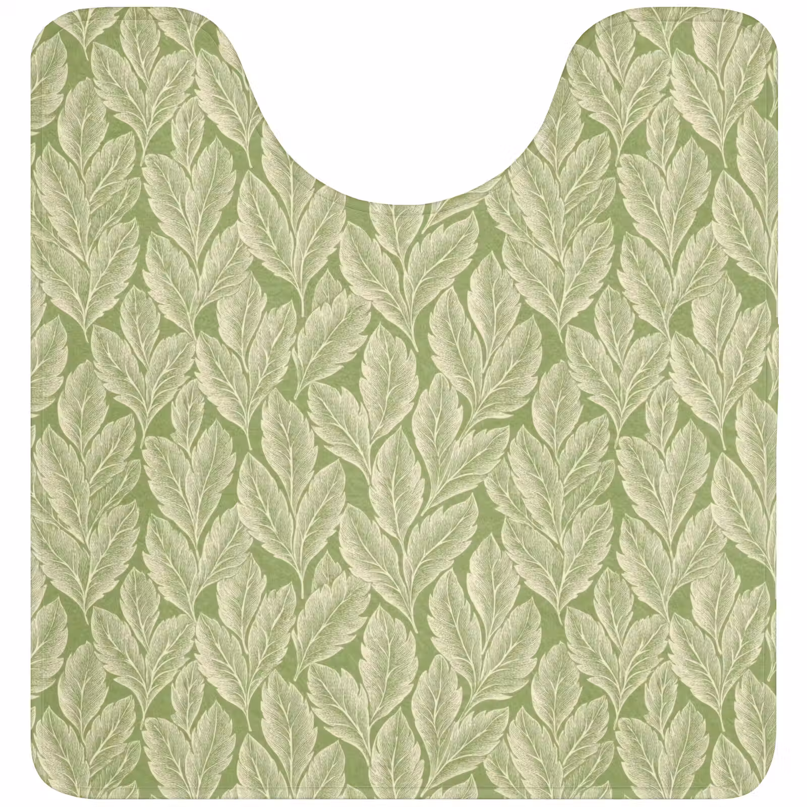 WC Vorleger - Grün – Botanisch – Blätter – Vintage – Muster — 1