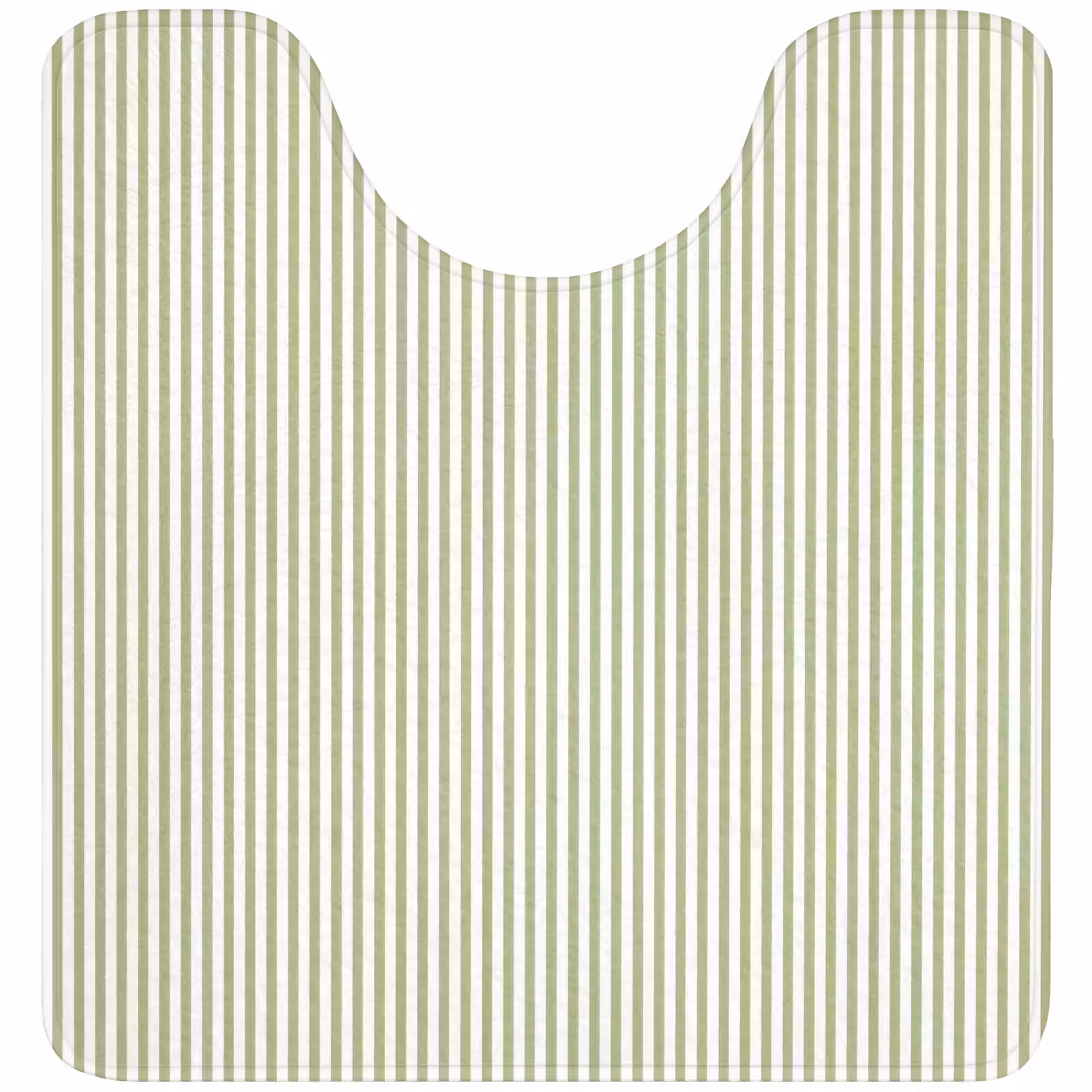 WC Vorleger - Salbeigrün – Streifen – Minimalistisch – Muster — 1