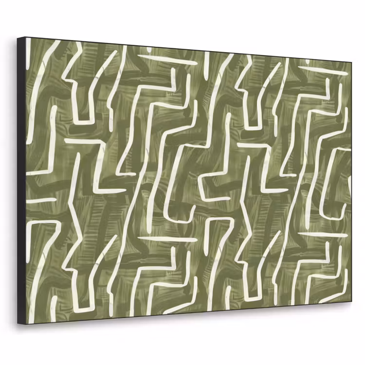 Art Frame - Grün – Abstrakt – Pinselstriche – Muster — 1