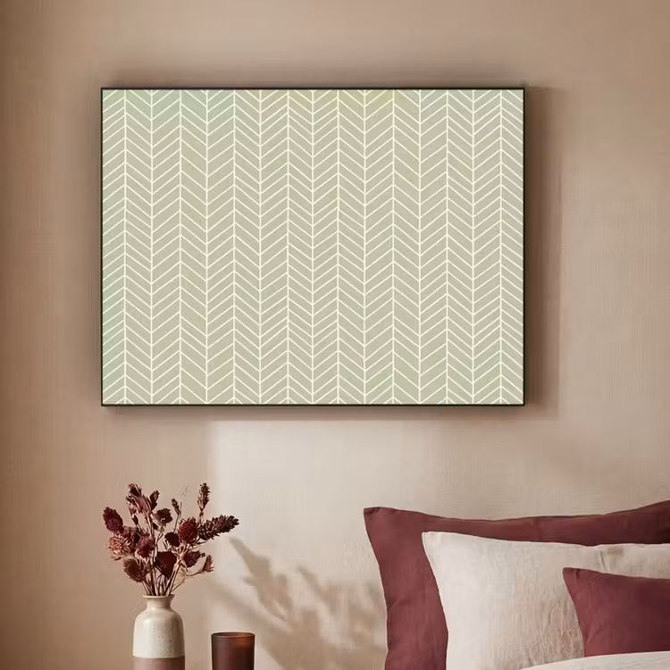 Art Frame - Salbeigrün – Fischgrät – Geometrisch – Muster — 2