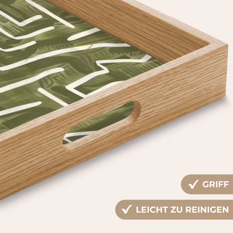Tablett - Grün – Abstrakt – Pinselstriche – Muster — 5