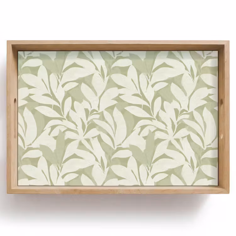 Tablett - Salbeigrün – Botanisch – Minimalistisch – Muster — 1