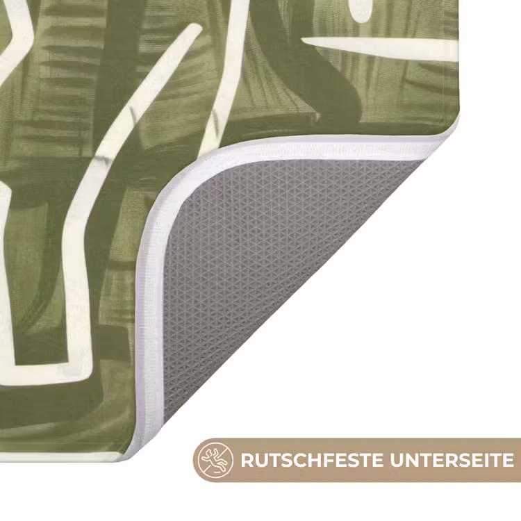 WC Vorleger - Grün – Abstrakt – Pinselstriche – Muster — 3
