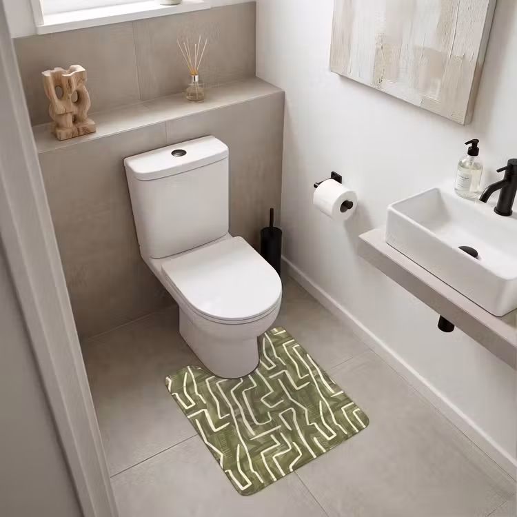 WC Vorleger - Grün – Abstrakt – Pinselstriche – Muster — 6