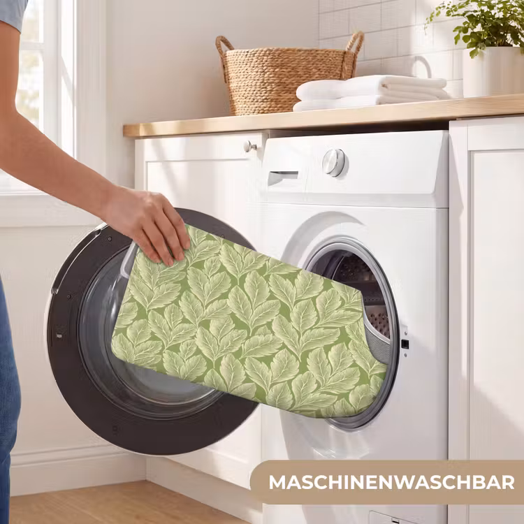 WC Vorleger - Grün – Botanisch – Blätter – Vintage – Muster — 7
