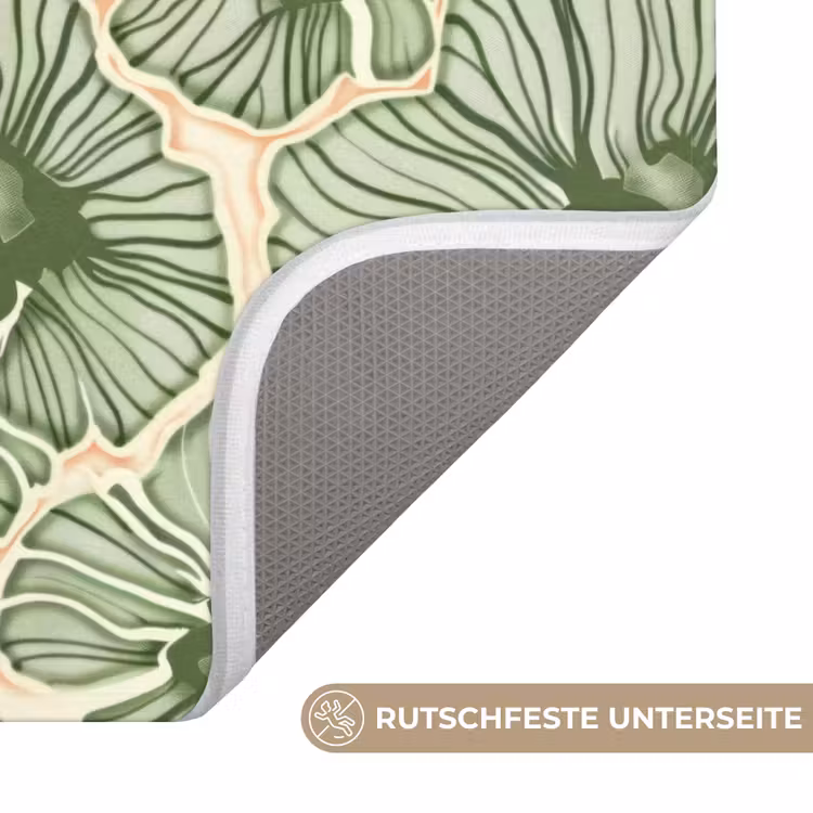 WC Vorleger - Grün – Botanisch – Blumen – Organisch – Muster — 3
