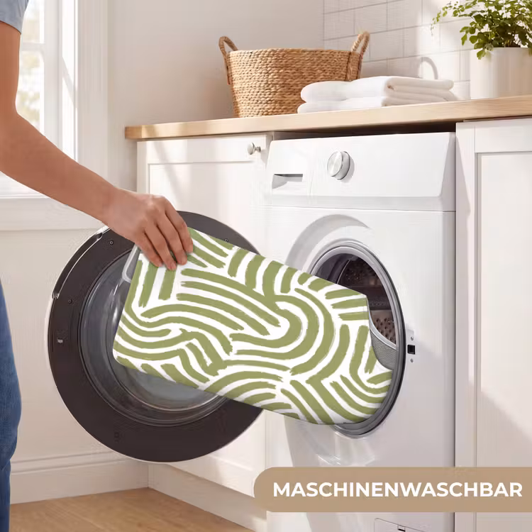 WC Vorleger - Salbeigrün – Abstrakt – Bögen – Handgezeichnet – Muster — 7
