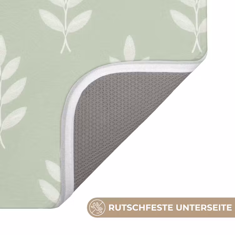 WC Vorleger - Salbeigrün – Botanisch – Zweige – Minimalistisch – Muster — 3