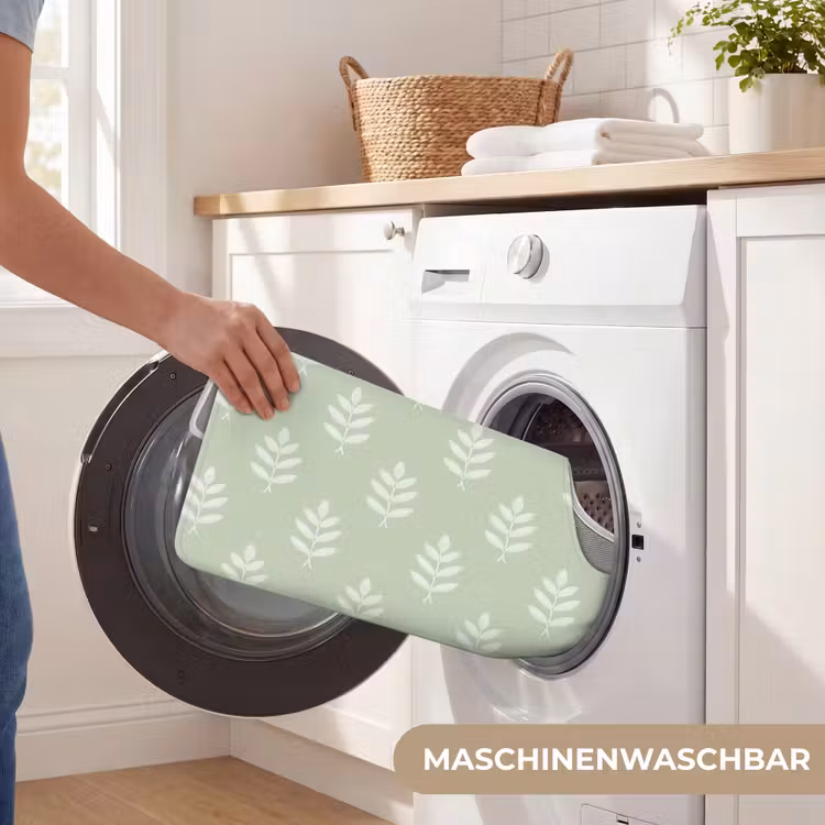 WC Vorleger - Salbeigrün – Botanisch – Zweige – Minimalistisch – Muster — 7
