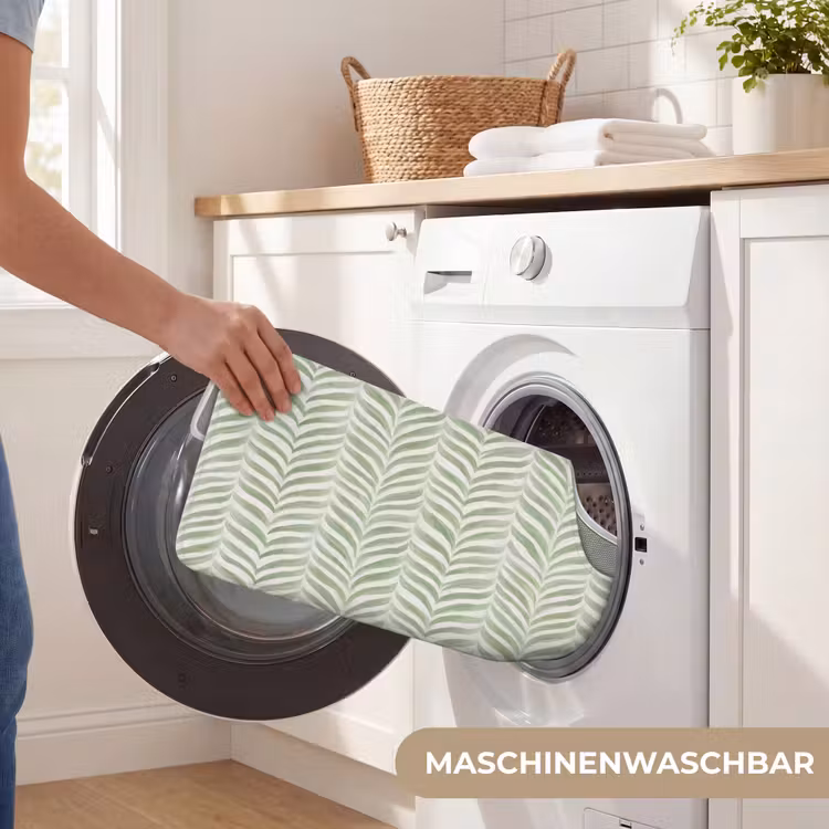 WC Vorleger - Salbeigrün – Fischgrätmuster – Organisch – Pinselstriche – Muster — 7