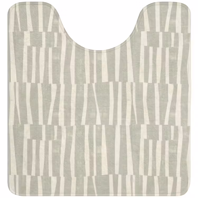 WC Vorleger - Salbeigrün – Streifen – Geometrisch – Textur – Muster — 1
