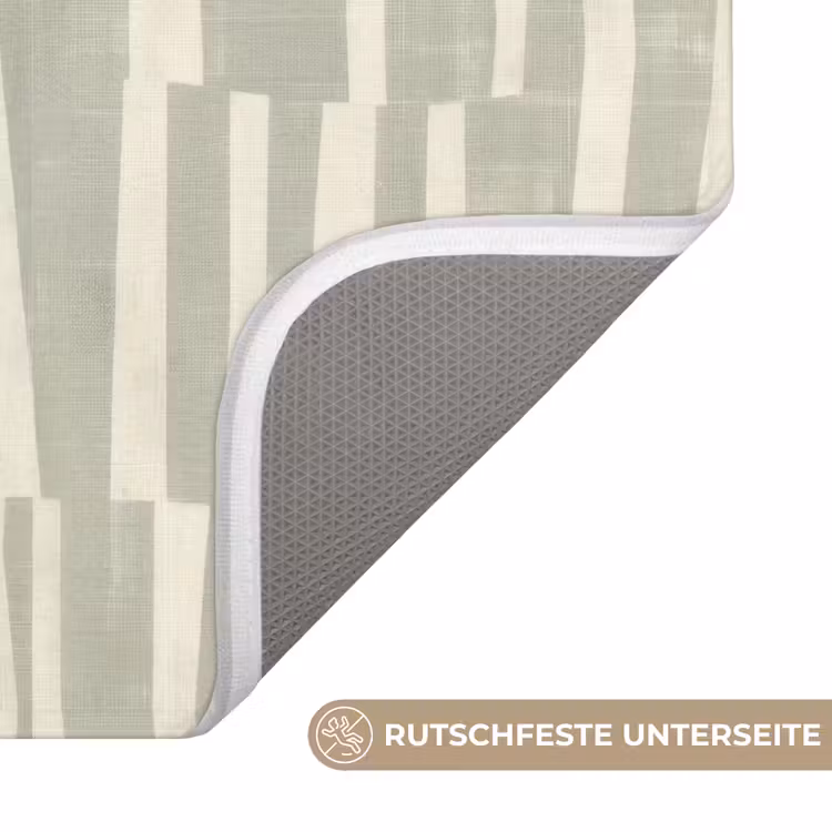 WC Vorleger - Salbeigrün – Streifen – Geometrisch – Textur – Muster — 3