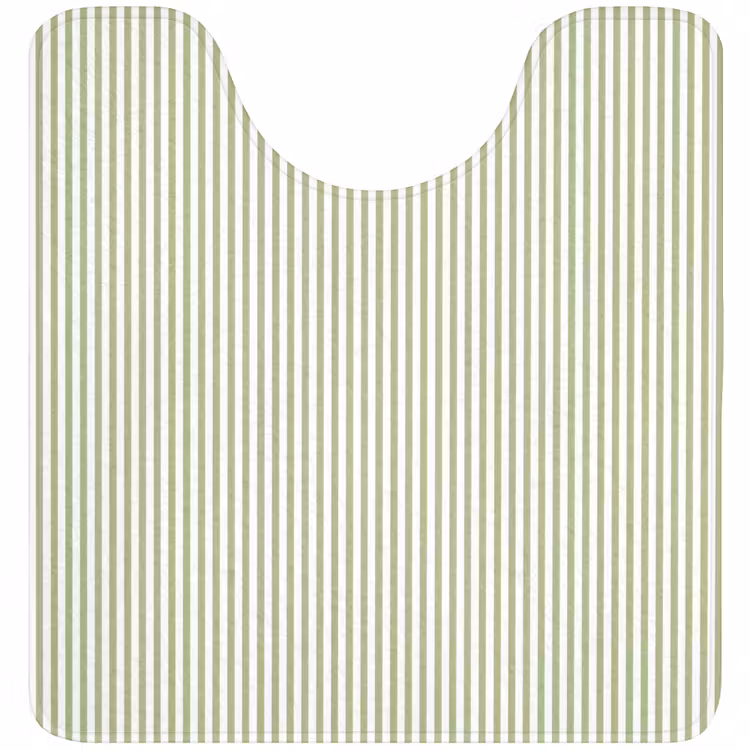 WC Vorleger - Salbeigrün – Streifen – Minimalistisch – Muster — 1
