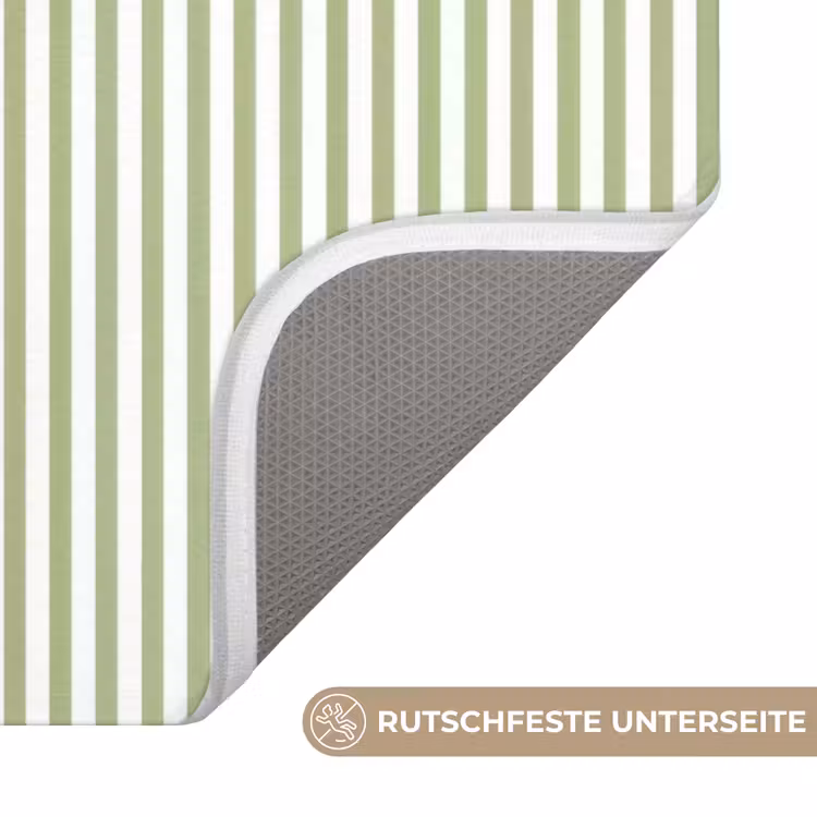 WC Vorleger - Salbeigrün – Streifen – Minimalistisch – Muster — 3
