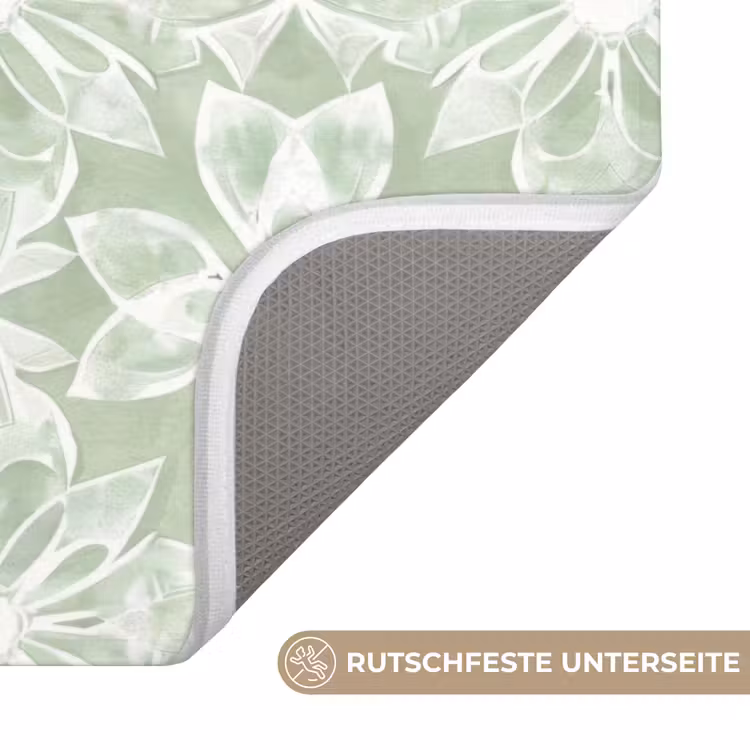 WC Vorleger - Salbeigrün – Symmetrisch – Mandala – Ornament – Muster — 3